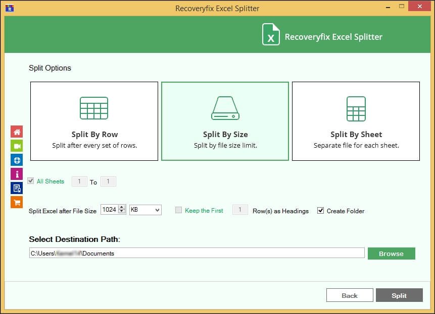 Split Excel Files by Size