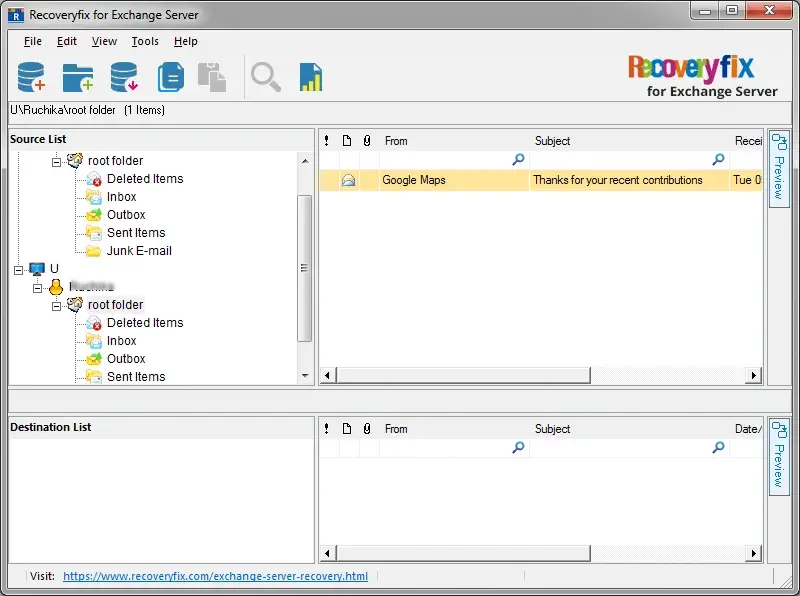 Outlook profile gets added as the source