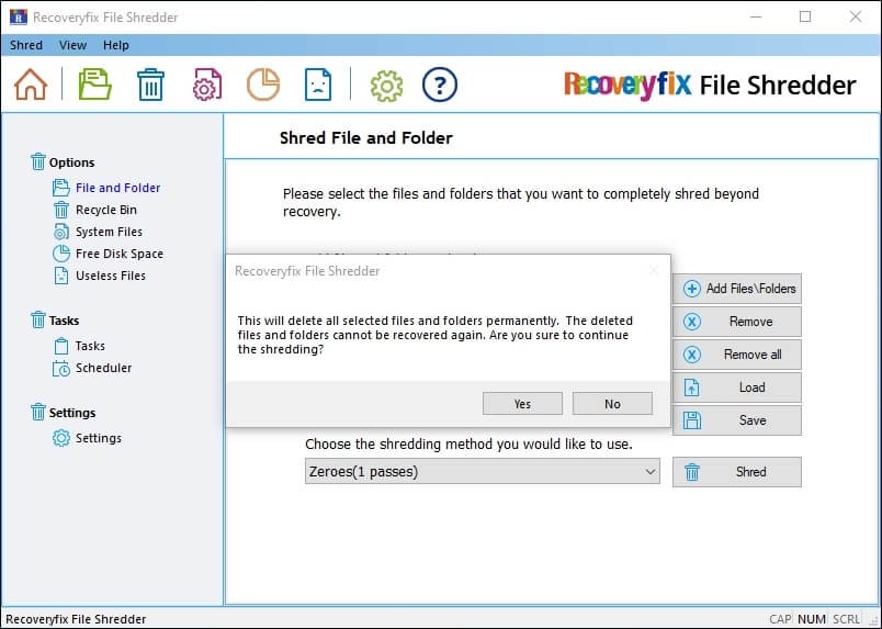 confirmation message
