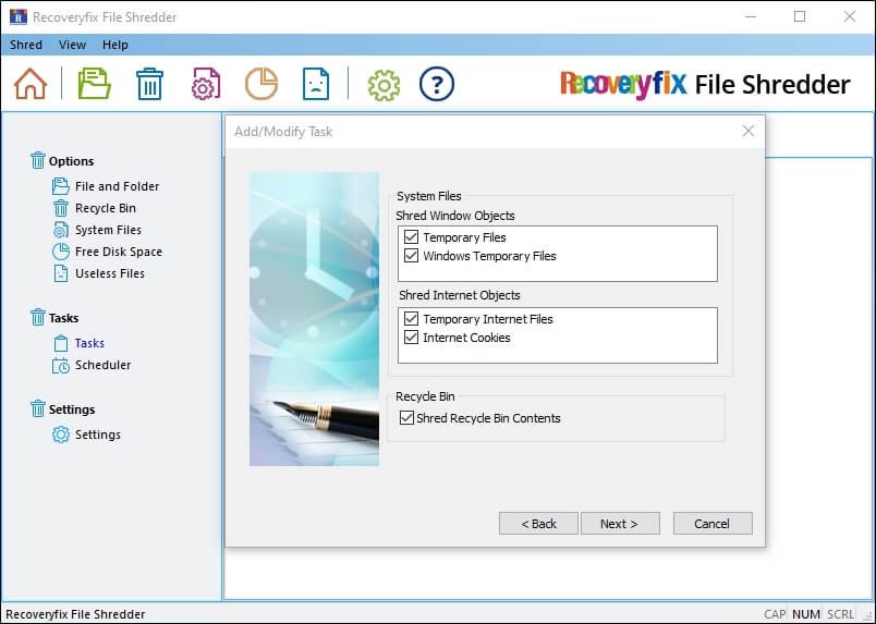 Choose the required System Files