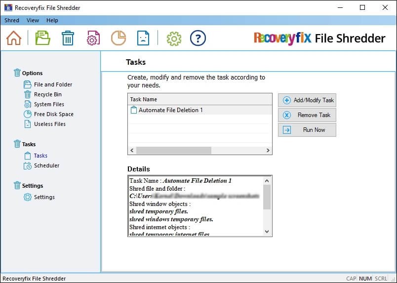 start the created task