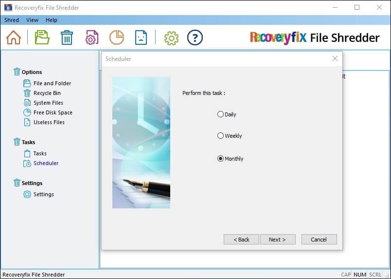 Set the appropriate frequency
