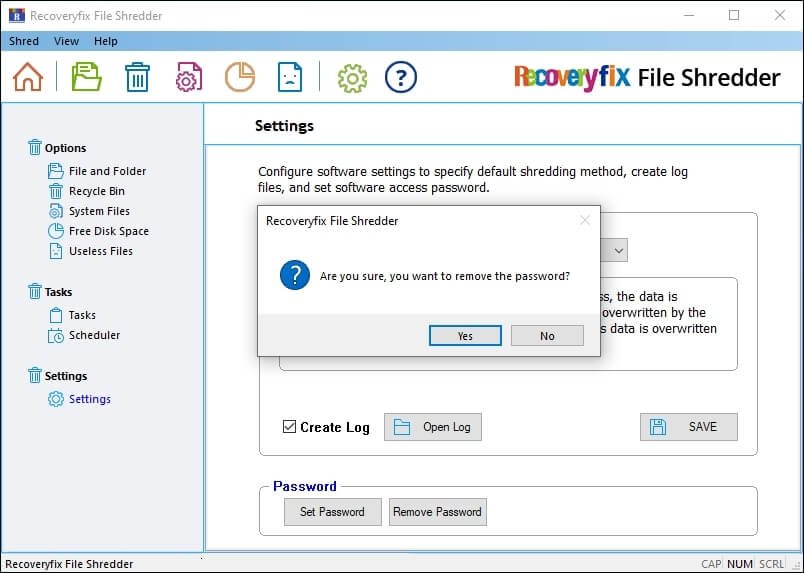 Yes in the confirmation pop-up