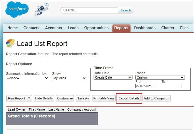 Export Details