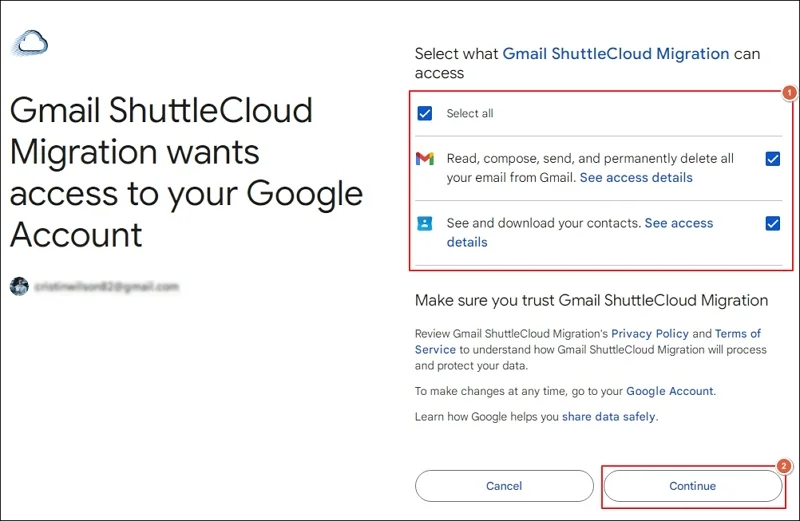Select the required data