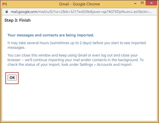 Click on Finish