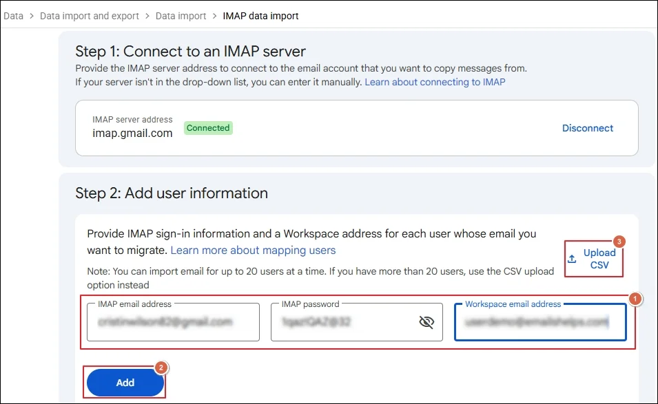 Add user information