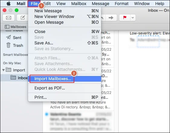 Import Mailboxes