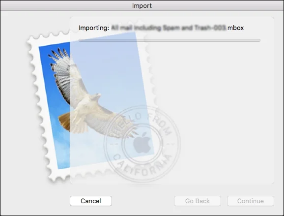 importing the mailbox folder