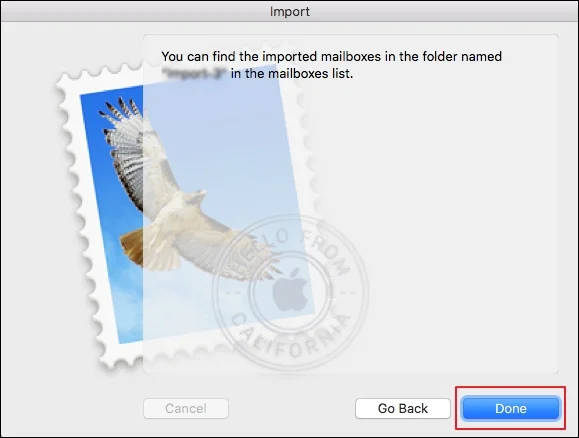 Click on Done after process is completed
