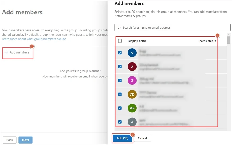 Add members