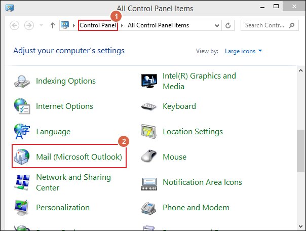 select the Mail icon