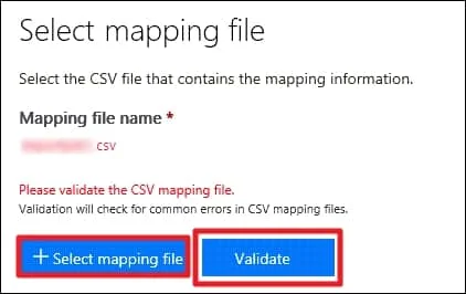 Select mapping files