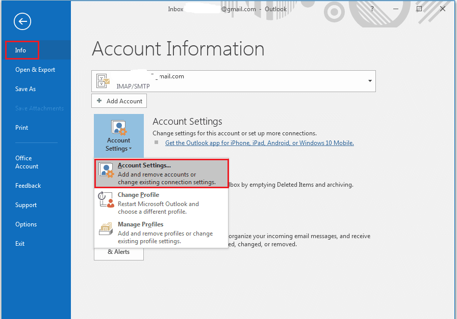 Go to Accounts Settings