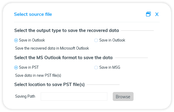Save Recovered PST file