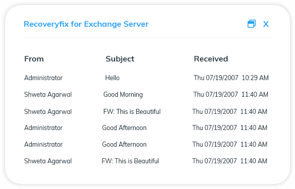 Recoe\ver mailbox from corrupt Exchange EDB files