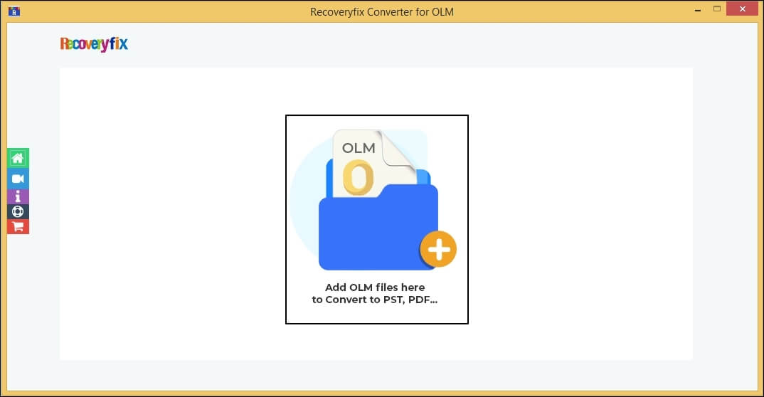 Add OLM files here to convert to EML, PST, PDF