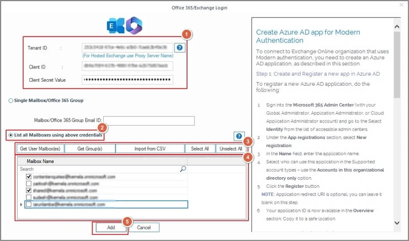 Enter Office 365 account credentials