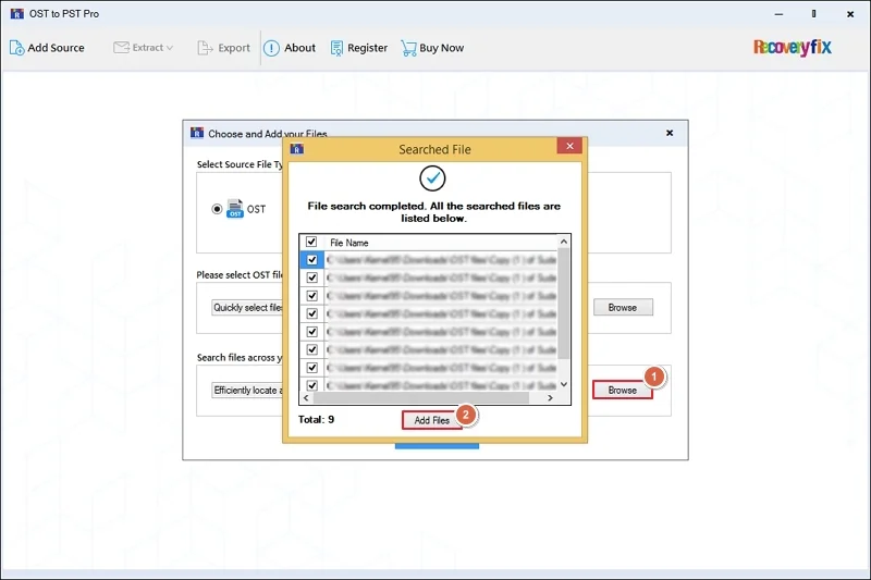 Add files option