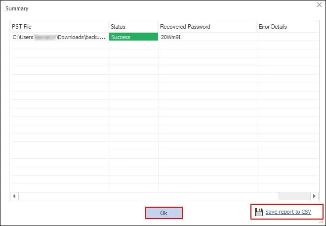 save report to CSV format